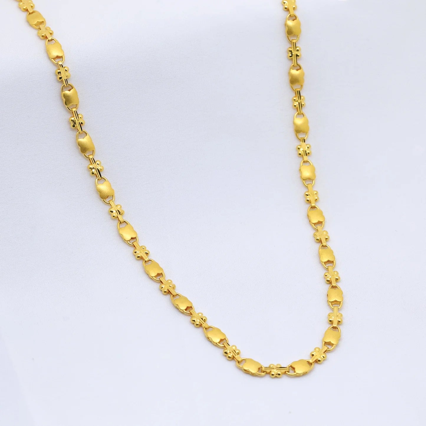 24Kt Gold Plated Mala Design Ladies Chain - Handa Bangles