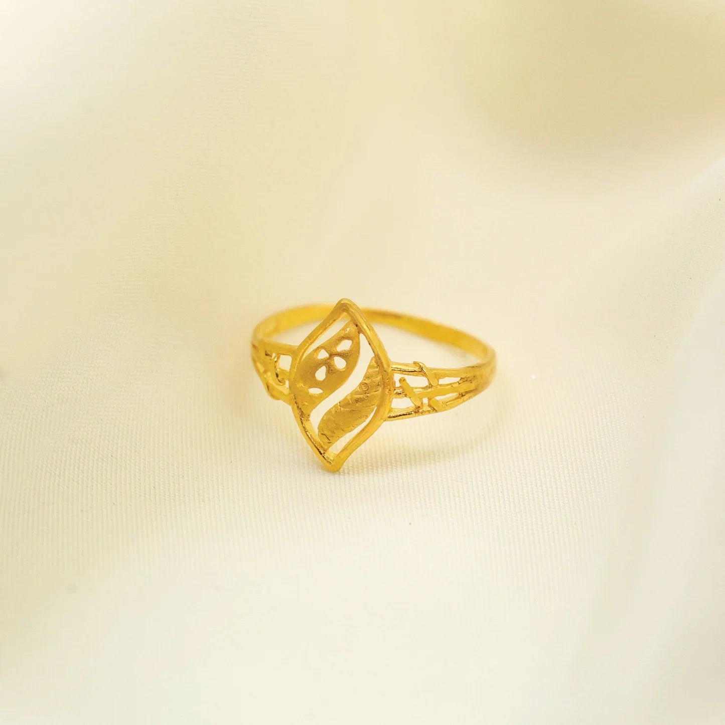 24kt Gold Plated Traditional Dailywear Casting Ladies Ring - Handa Bangles