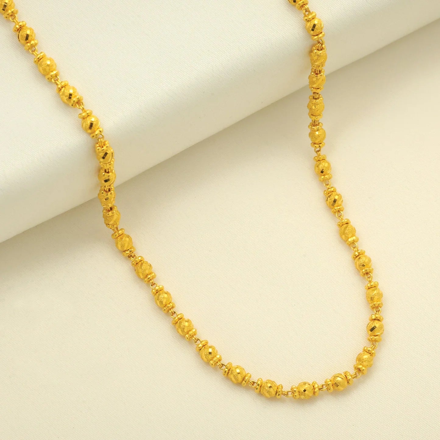 24Kt Gold Plated Mala Design Dailywear/Partywear Ladies Chain - Handa Bangles