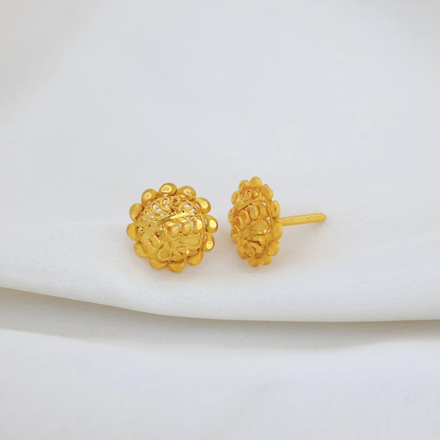 24kt Gold Plated Traditional Design Dailywear Earrings - Handa Bangles