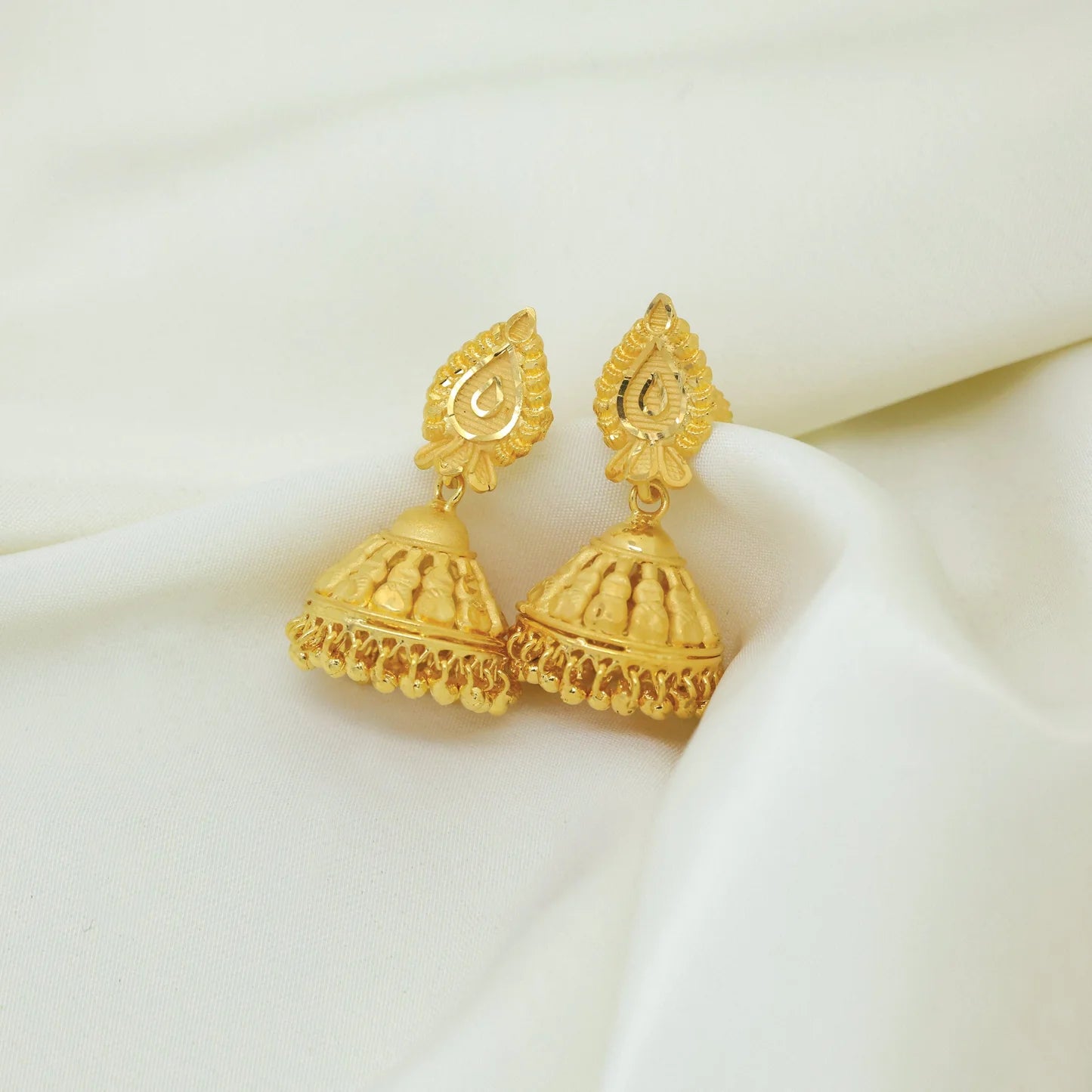 24kt Gold Plated Traditional Look Partywear/Dailywear Jhumki - Handa Bangles