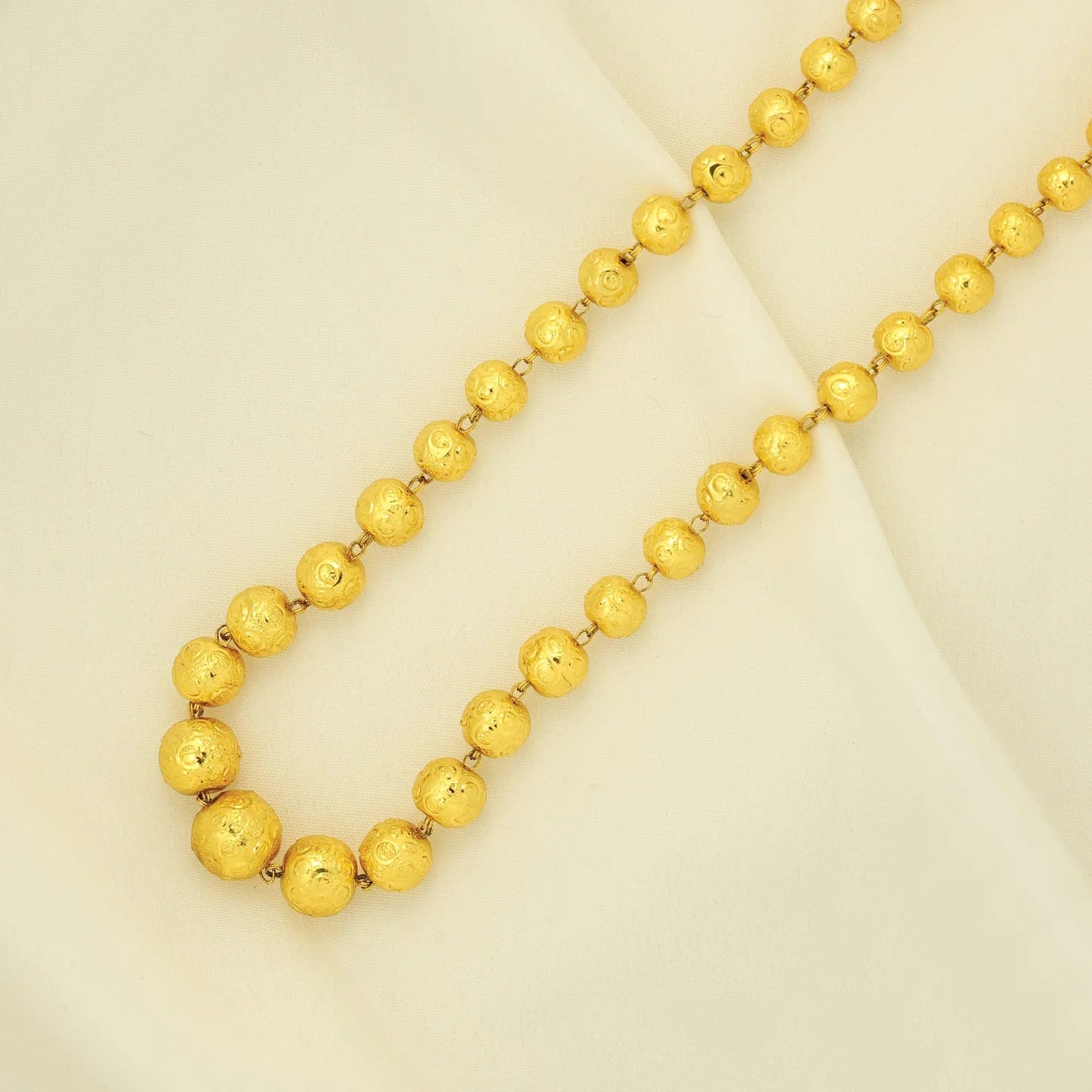 24Kt Gold Plated Latest Design Matar Mala - Handa Bangles