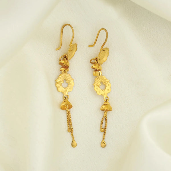 24Kt Gold Plated Fancy Latkan Earring - Handa Bangles
