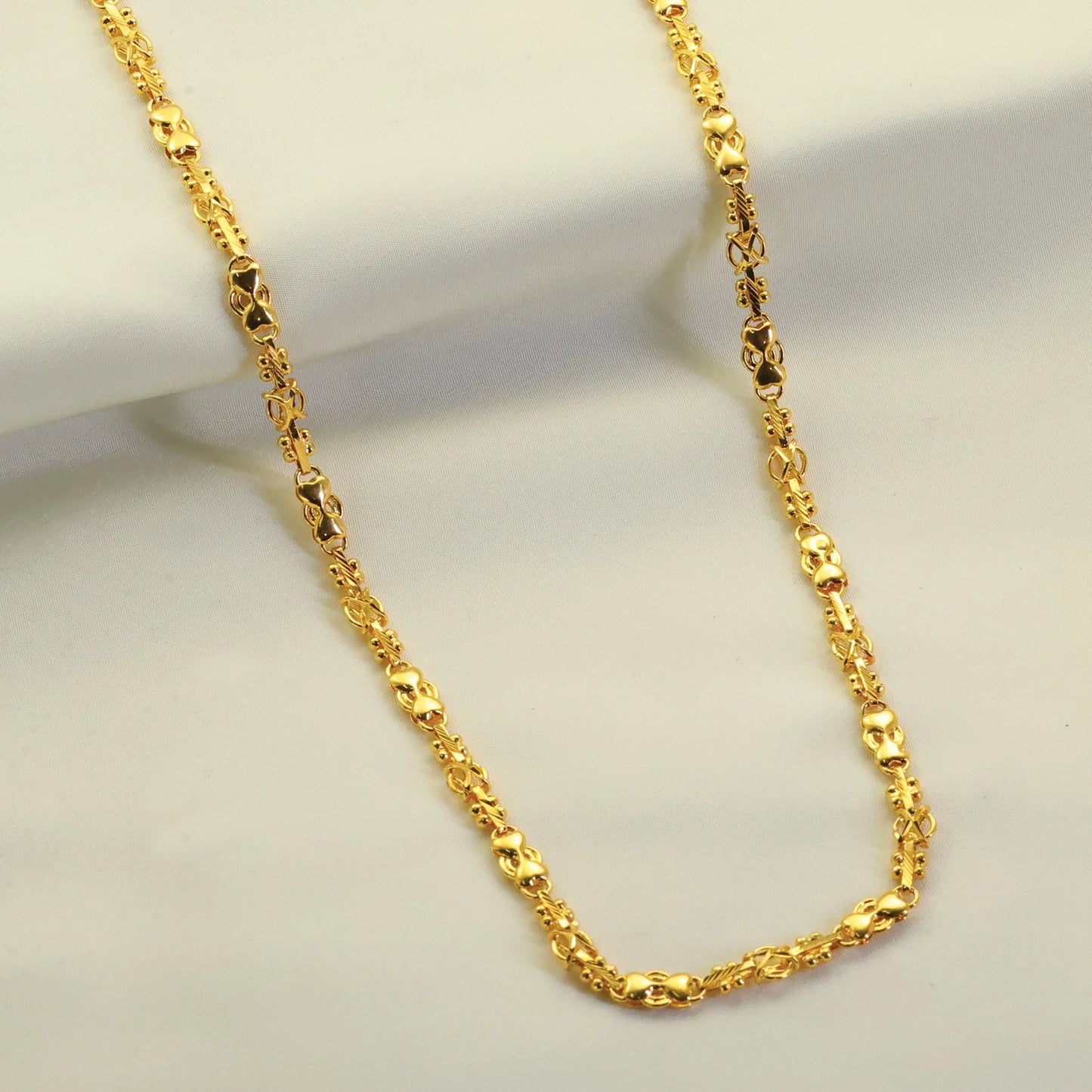 24Kt Gold Plated Mala Look Ladies Chain - Handa Bangles