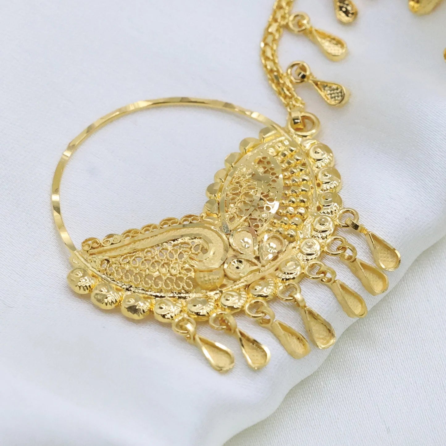 24Kt Gold Plated Latest Bridal Nath - Handa Bangles