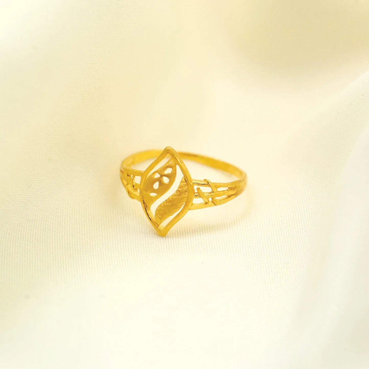 24kt Gold Plated Traditional Dailywear Casting Ladies Ring - Handa Bangles