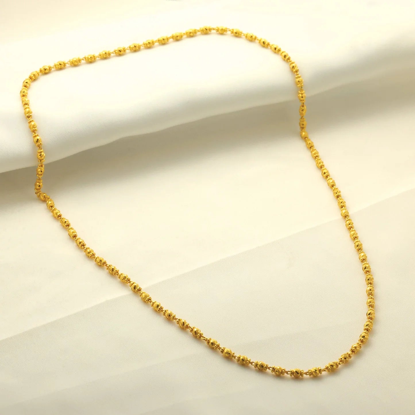 24Kt Gold Plated Mala Design Dailywear/Partywear Ladies Chain - Handa Bangles