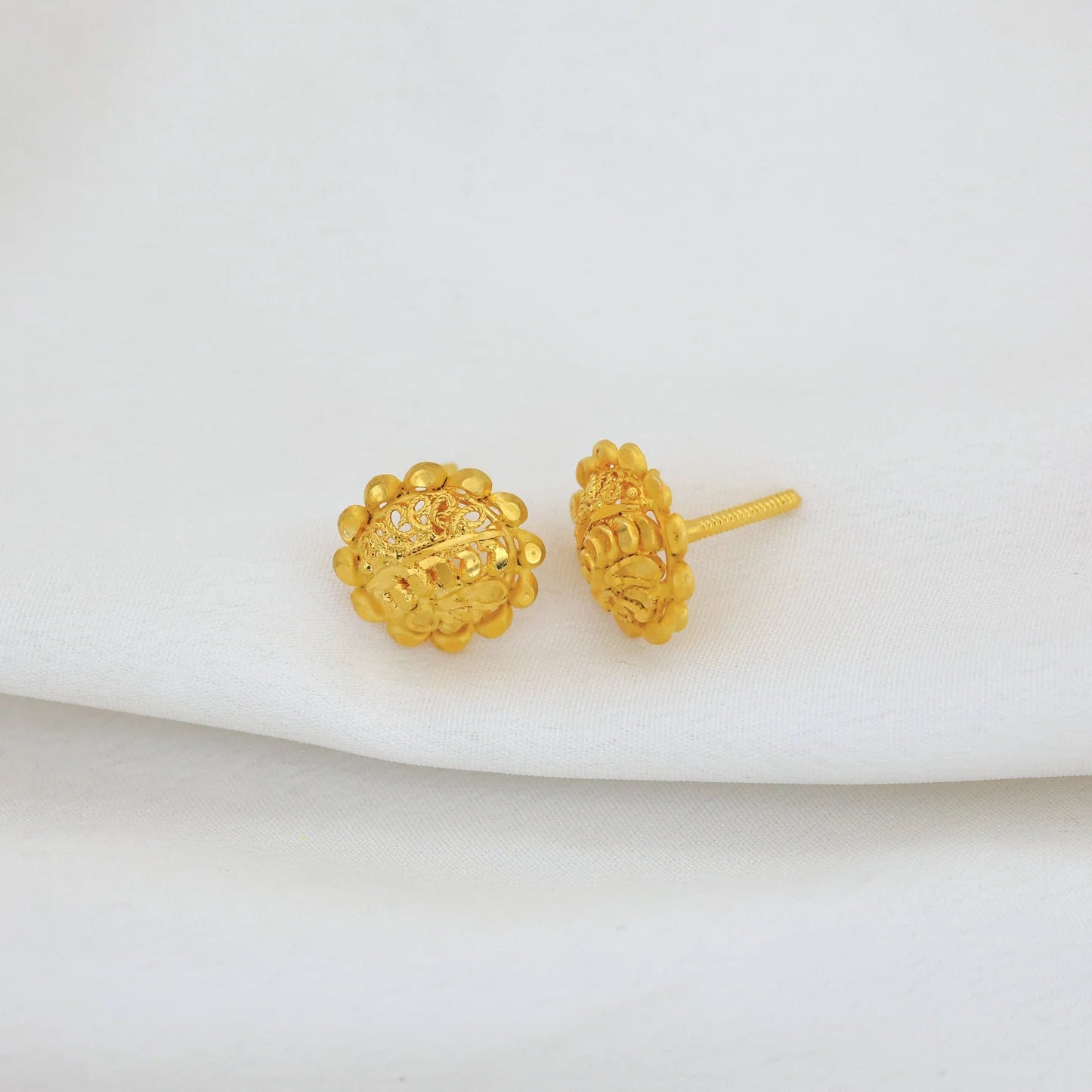 24kt Gold Plated Traditional Design Dailywear Earrings - Handa Bangles