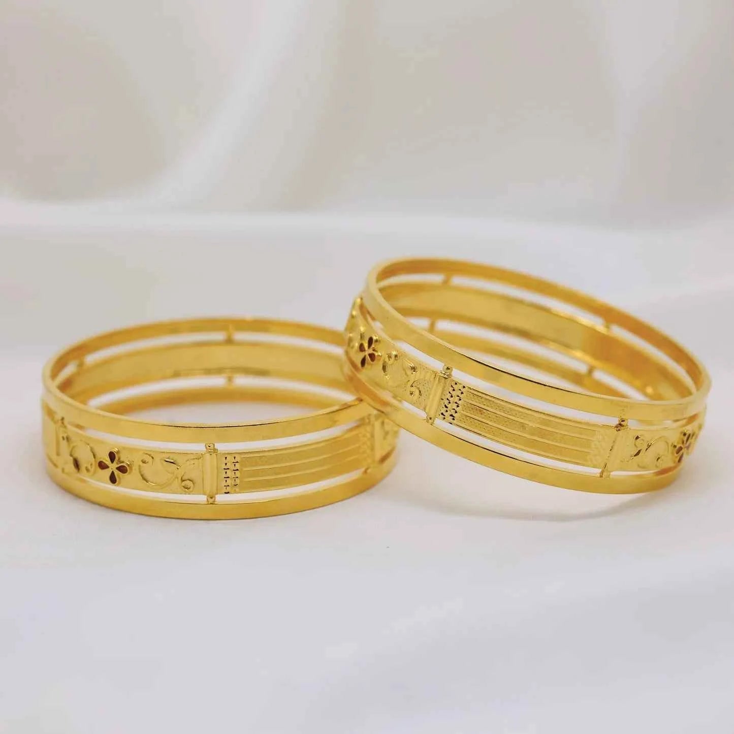 24kt Gold Plated Traditional Bangles Set of 4pcs