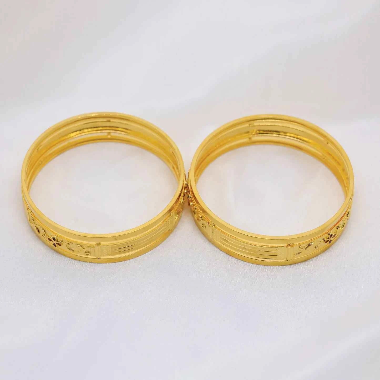 24kt Gold Plated Traditional Bangles Set of 4pcs