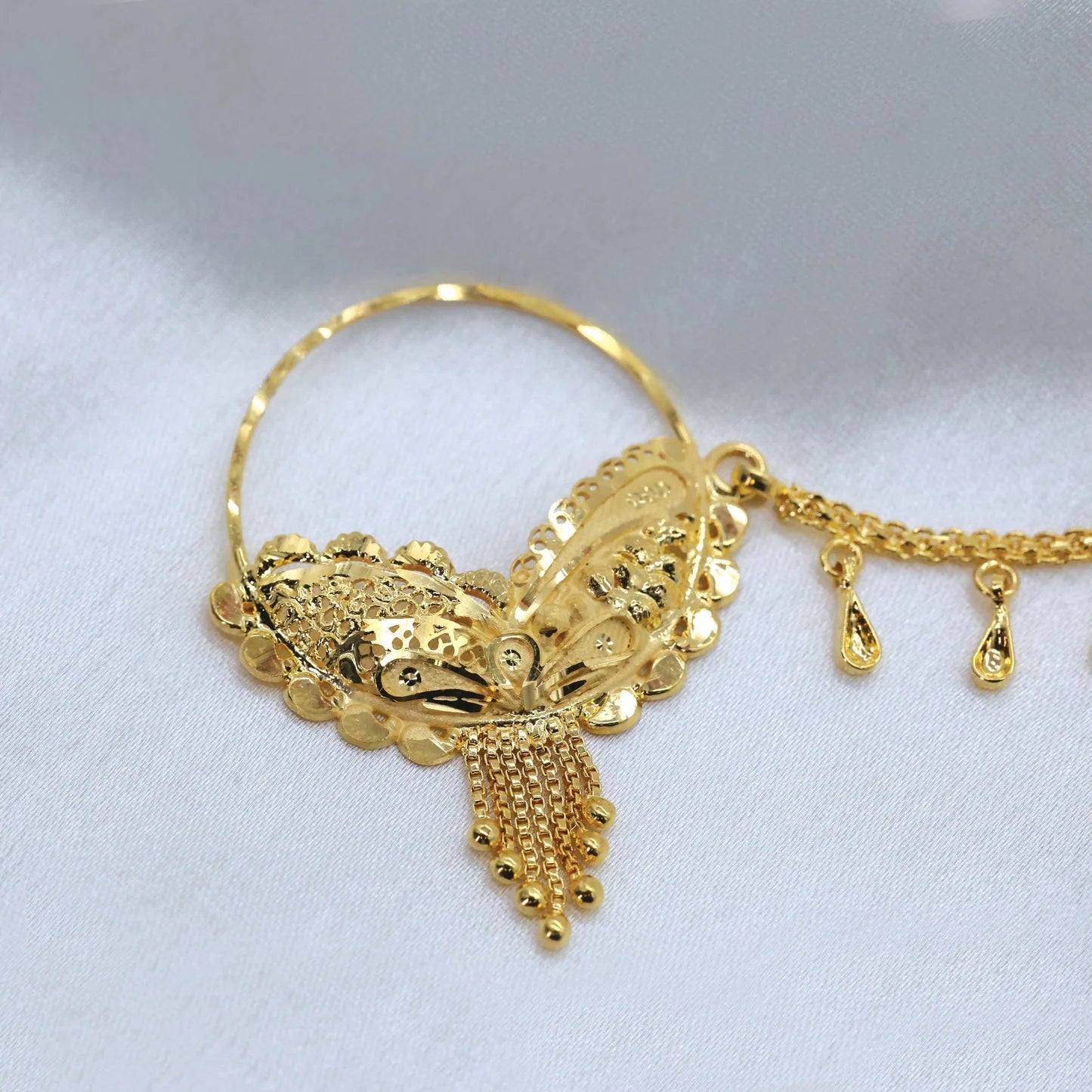 24Kt Gold Plated Latest Bridal Nath - Handa Bangles