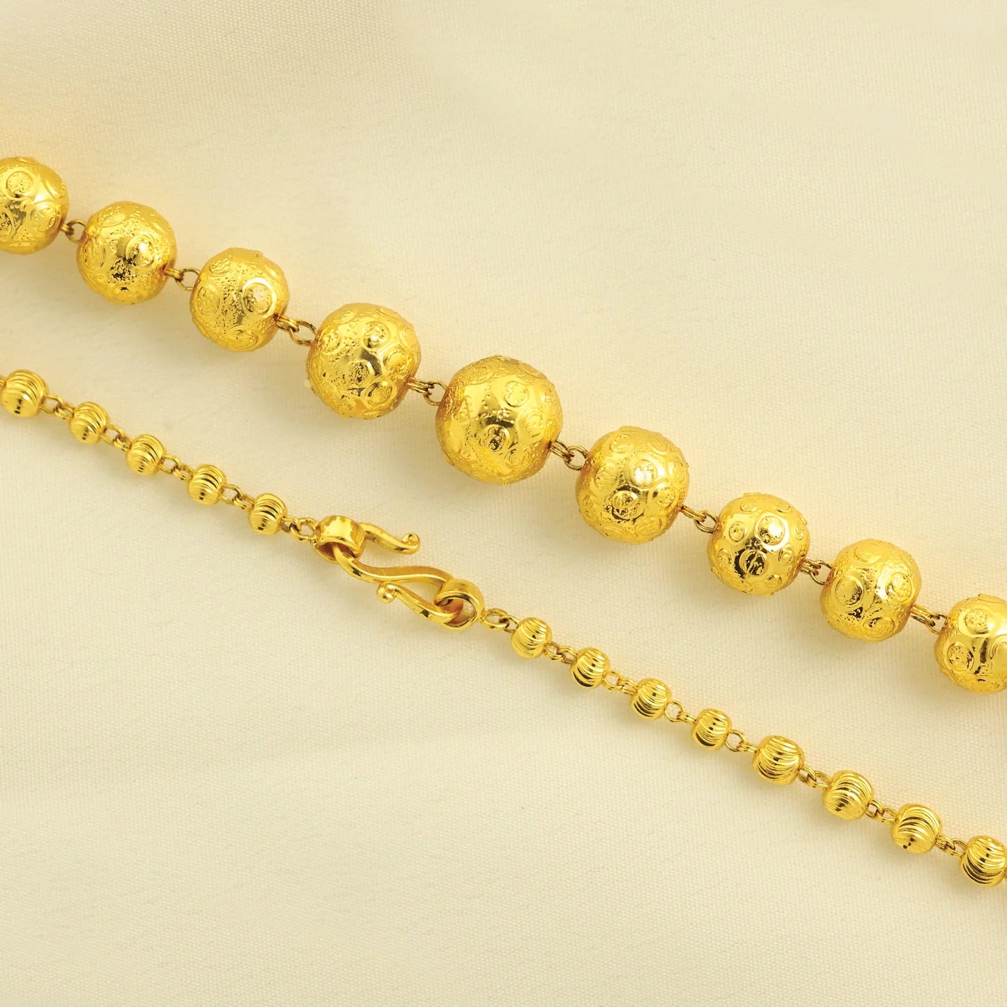 24Kt Gold Plated Latest Design Matar Mala - Handa Bangles