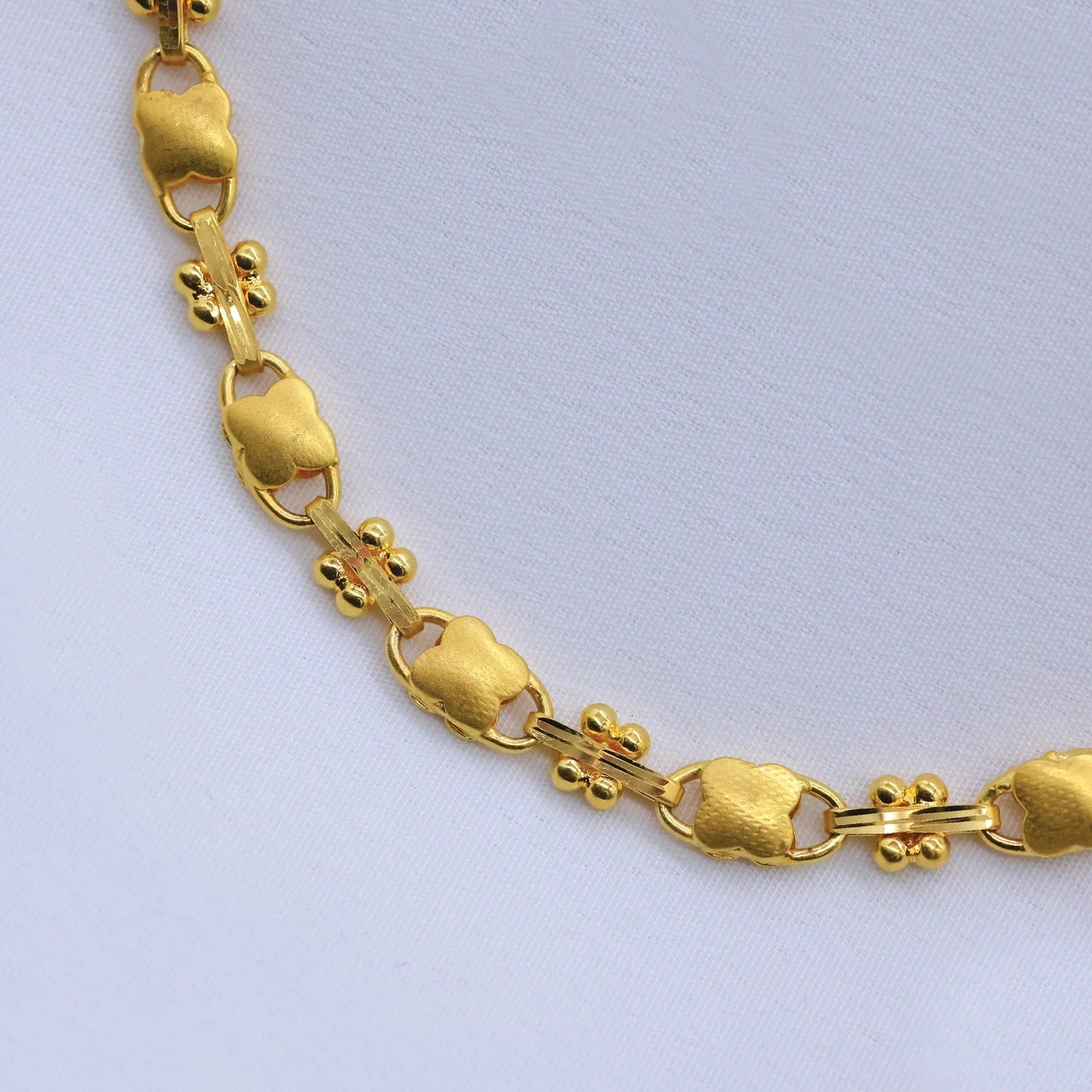 24Kt Gold Plated Mala Design Ladies Chain - Handa Bangles