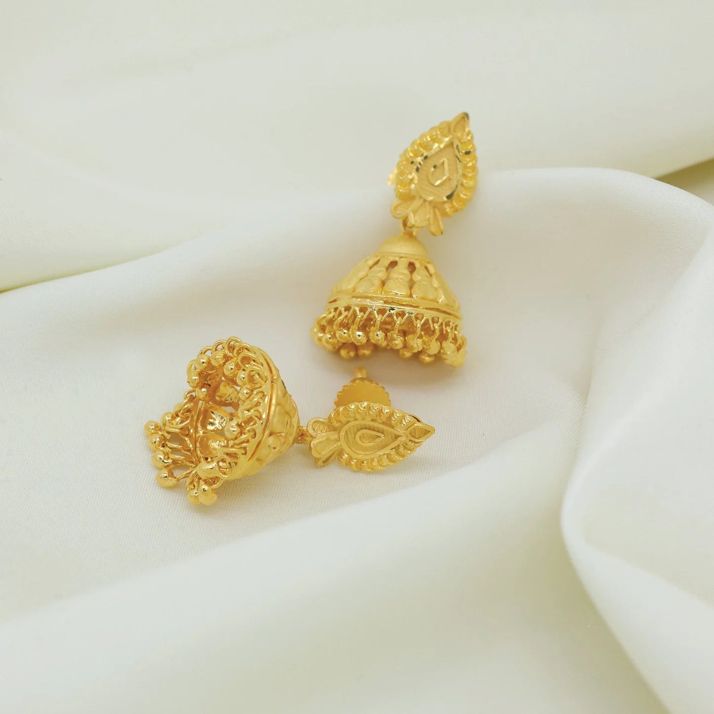 24kt Gold Plated Traditional Look Partywear/Dailywear Jhumki - Handa Bangles