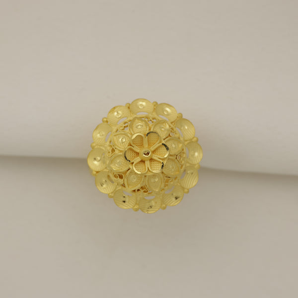 24Kt Gold Plated Floral Dome Designer Statement Ring for Women