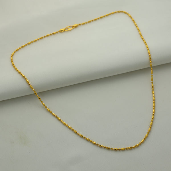 24Kt Gold Plated Minimal Bead Ladies Lightweight Chain