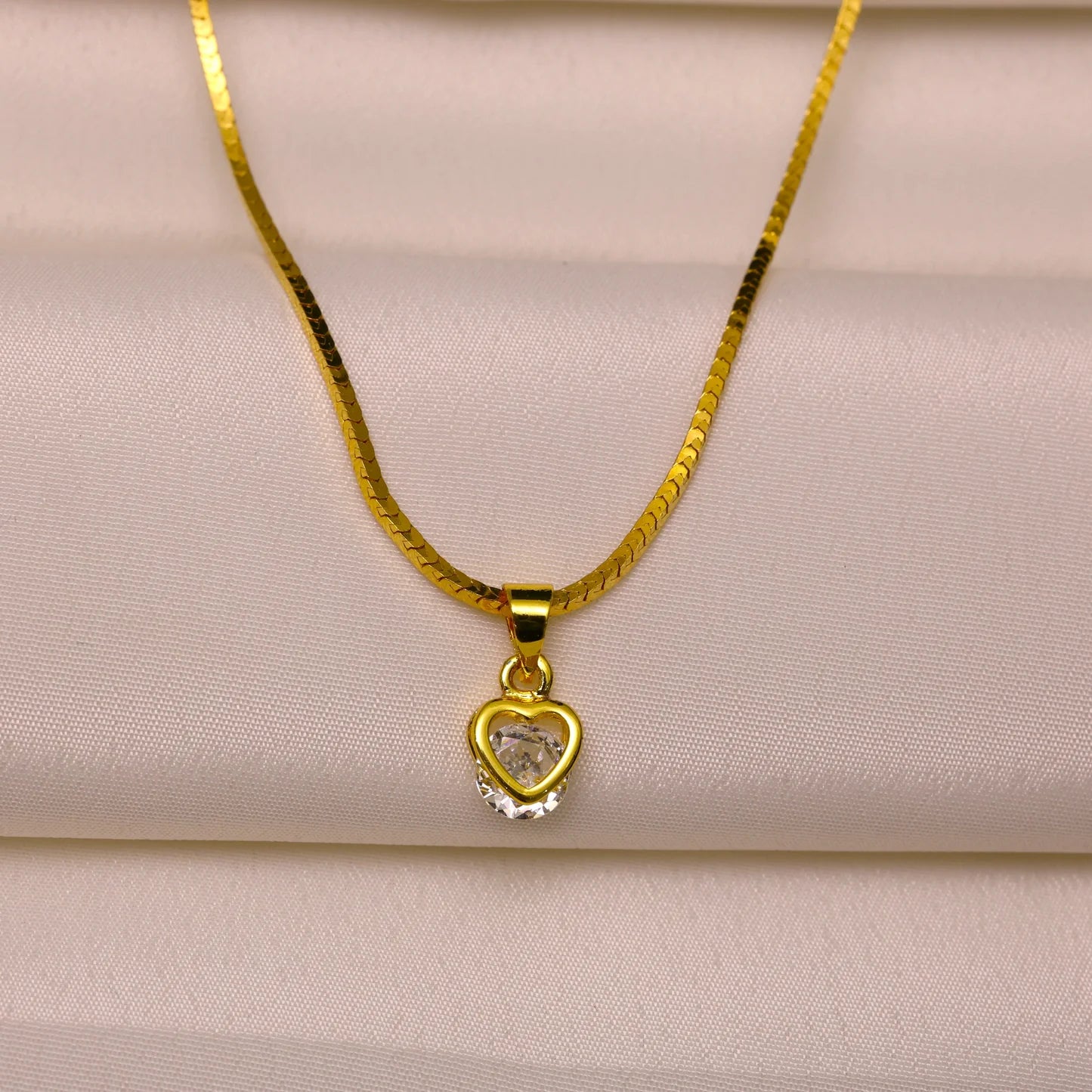 24K Gold plated lady chain with little pendent - Handa Bangles