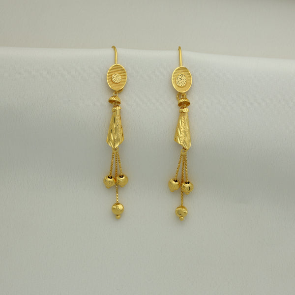 24Kt Gold Plated Designer Tassel Drop Earrings for Women