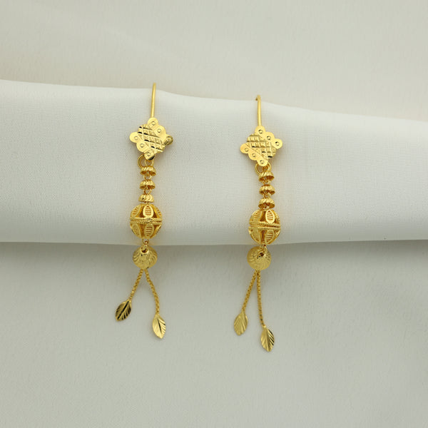24Kt Gold Plated Designer Ball Drop Dangle Earrings for Women