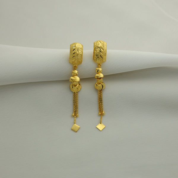 24Kt Gold Plated Designer Tassel Drop Dangle Earrings for Women