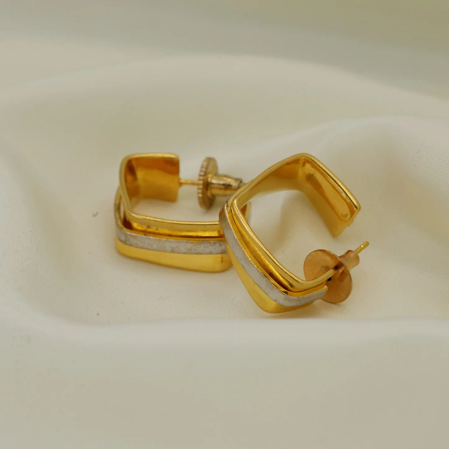 C- hoop earrings 24 karat gold plated_950 - Handa Bangles