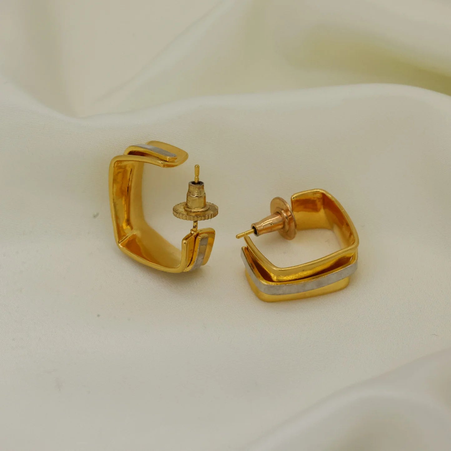 C- hoop earrings 24 karat gold plated_950 - Handa Bangles