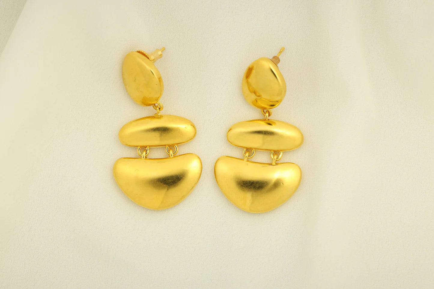 Huggie earrings 24 karat gold plated earrings - Handa Bangles