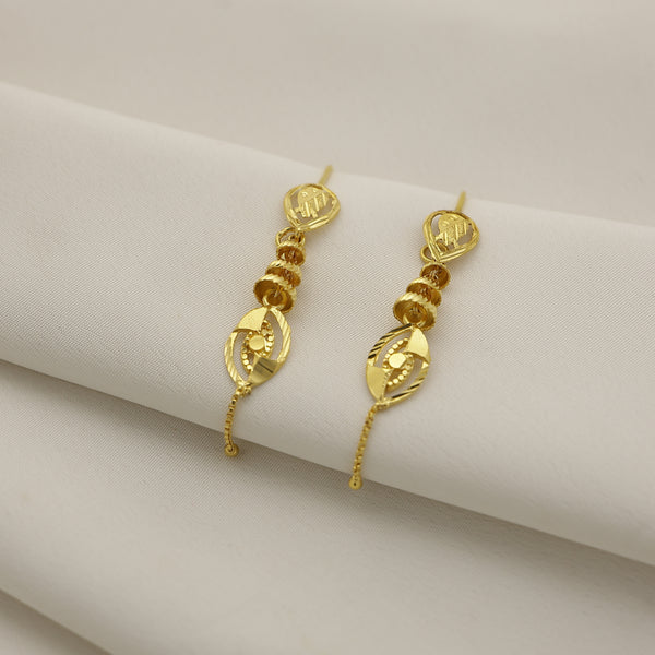 24Kt Gold Plated Traditional Designer Drop Earrings for Women