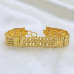 24Kt Gold Plated Partywear Gents Bracelet_1840N