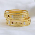 24kt Gold Plated Regal Flourish Unique Design Bangles Set