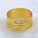 24kt Gold Plated Cartier Design Unique Design Bangles Set of 4pcs