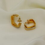 C- hoop earrings 24 karat gold plated_950