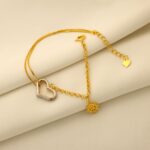 24 Karat gold plated Heart-shaped fancy lady bracelets_1320